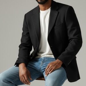 Vintage 90’s Union Made Wool / Cashmere Blazer By Moores | Size 38R